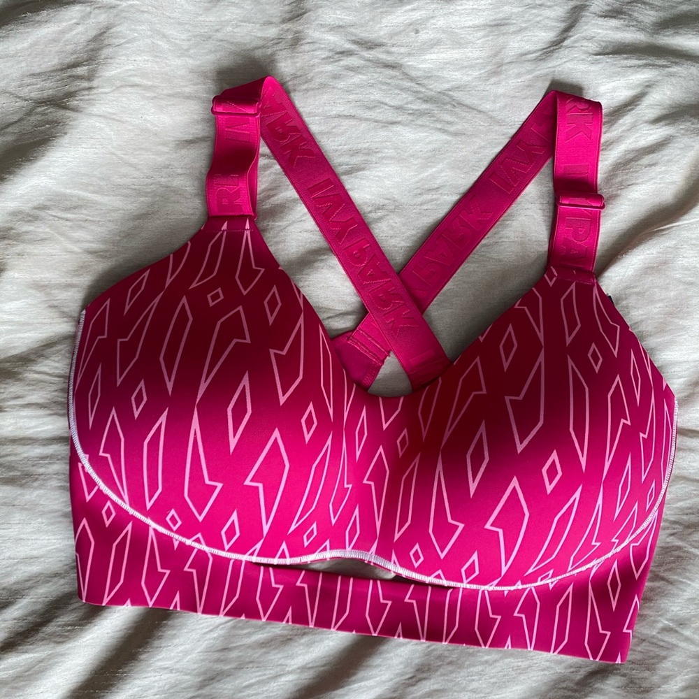 IVY PARK PINK MONOGRAM SPORTS BRA - Picture 1 of 4